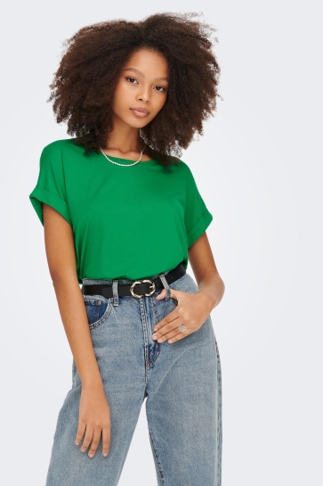 Only T-shirt ONLMOSTER S/S O-NECK TOP NOOS JRS 15106662 JOLLY GREEN