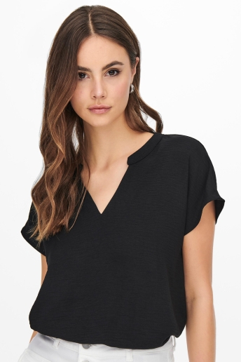 Jacqueline de Yong T-shirt JDYLION S/S TOP WVN NOOS 15249287 Black