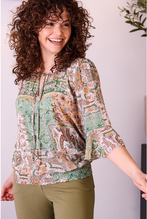 meesteres Digitaal Shilling vickey paisley patch 6531 fos amsterdam blouse 335 salie