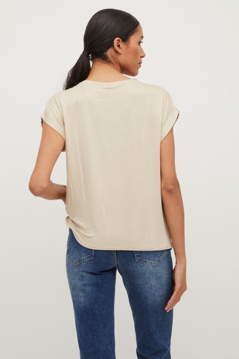 Vila viellette s/s satin top - noos