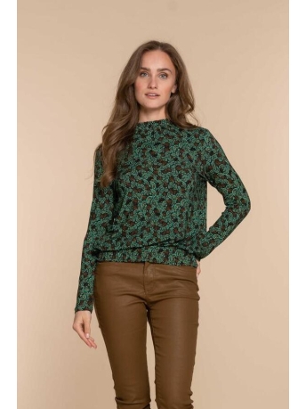 Geisha T-shirt TOP 32589 60 Emerald/Camel