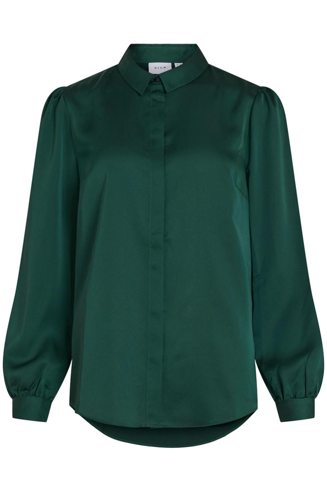 VIELLETTE SATIN L/S SHIRT - NOOS 14063320 PONDEROSA PINE