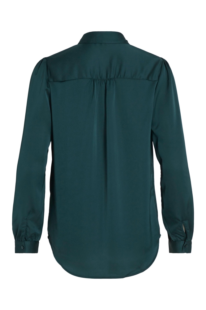 VIELLETTE SATIN L/S SHIRT - NOOS 14063320 PONDEROSA PINE