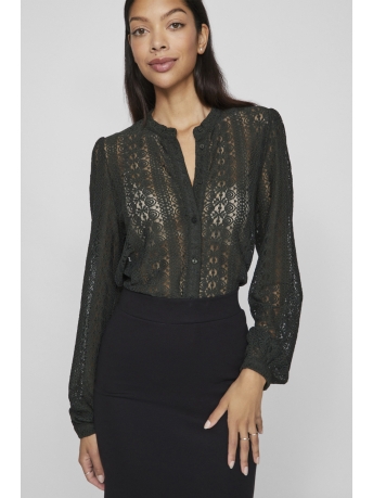 Vila Blouse VICHIKKA LACE L/S SHIRT- NOOS 14082977 SCARAB