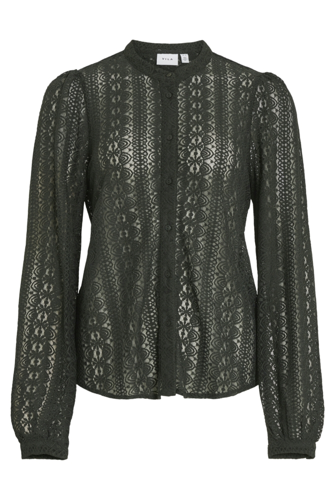 VICHIKKA LACE L/S SHIRT- NOOS 14082977 SCARAB