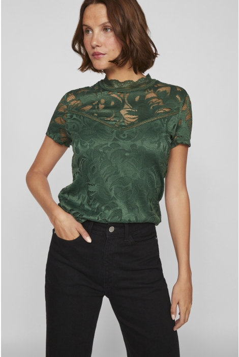 Vila vistasia lace s/s top - noos