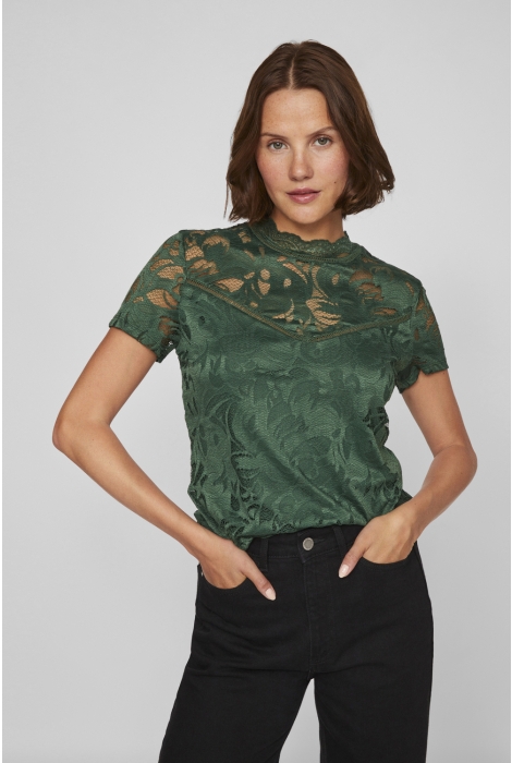 Vila vistasia lace s/s top - noos