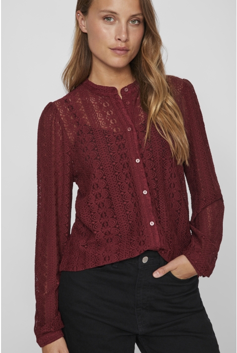 Vila vichikka lace l/s shirt- noos