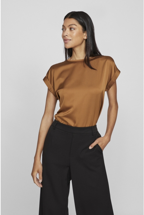 Vila viellette s/s satin top - noos