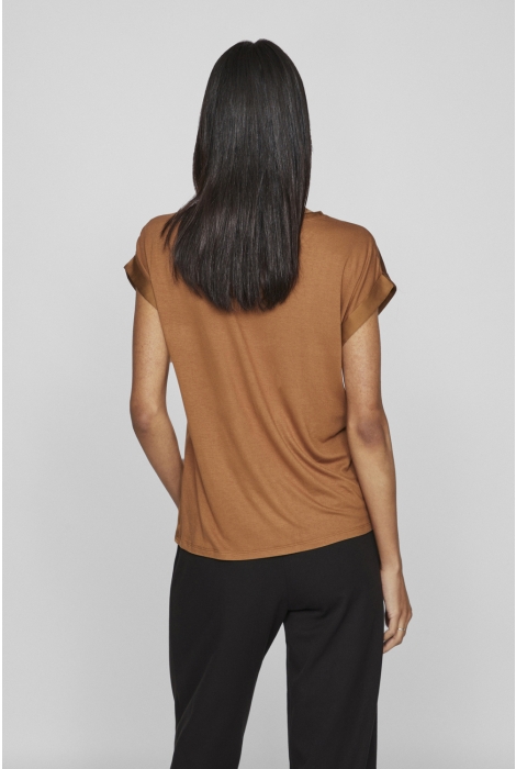 Vila viellette s/s satin top - noos