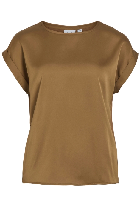 Vila viellette s/s satin top - noos