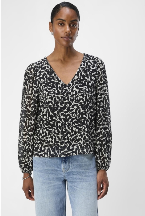 Object objmila re l/s v-neck top noos