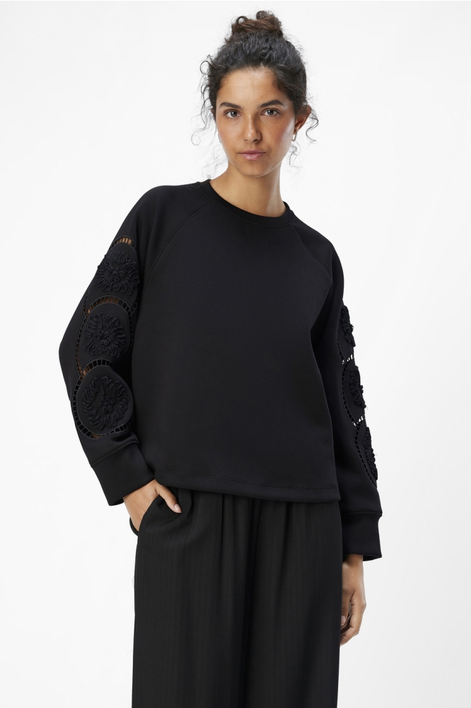 OBJDORINA LO L/S SWEAT TOP 134 23045024 BLACK