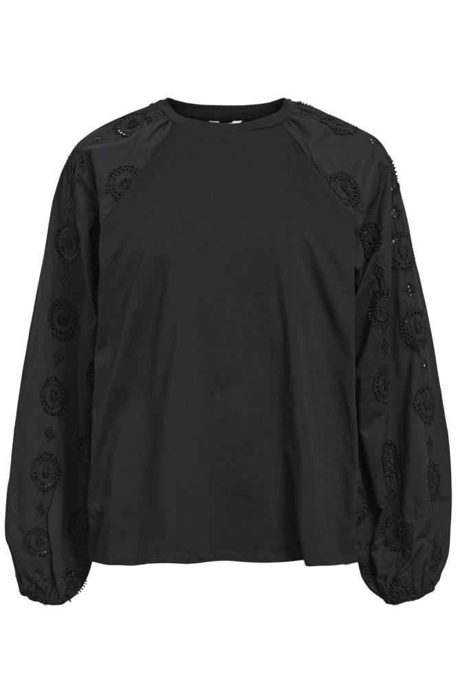 OBJIVY L/S RE BALOON SLEEVE TOP 135 23045279 BLACK