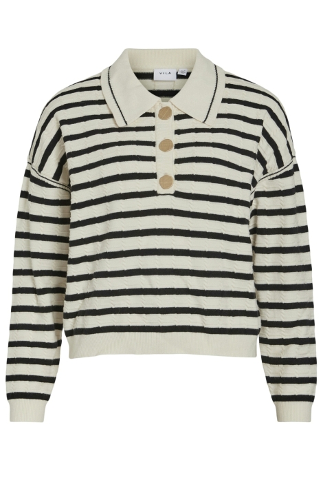 Vila vimalfine l/s polo knit top