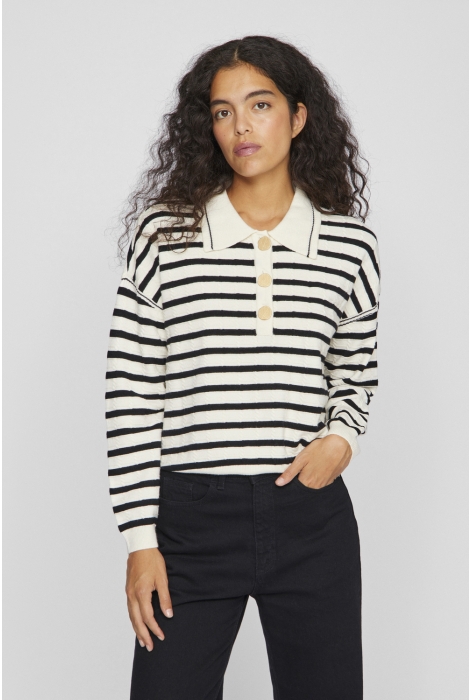 Vila vimalfine l/s polo knit top