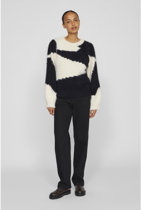 Vila vikunnuo o-neck ls knit top