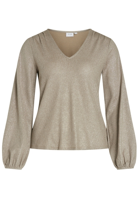 Vila vishinea v-neck l/s top