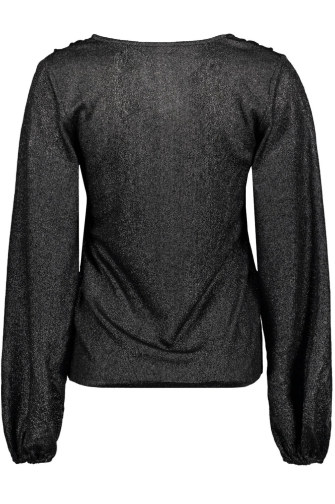 VISHINEA V-NECK L/S TOP 14100734 BLACK BEAUTY/SILVER