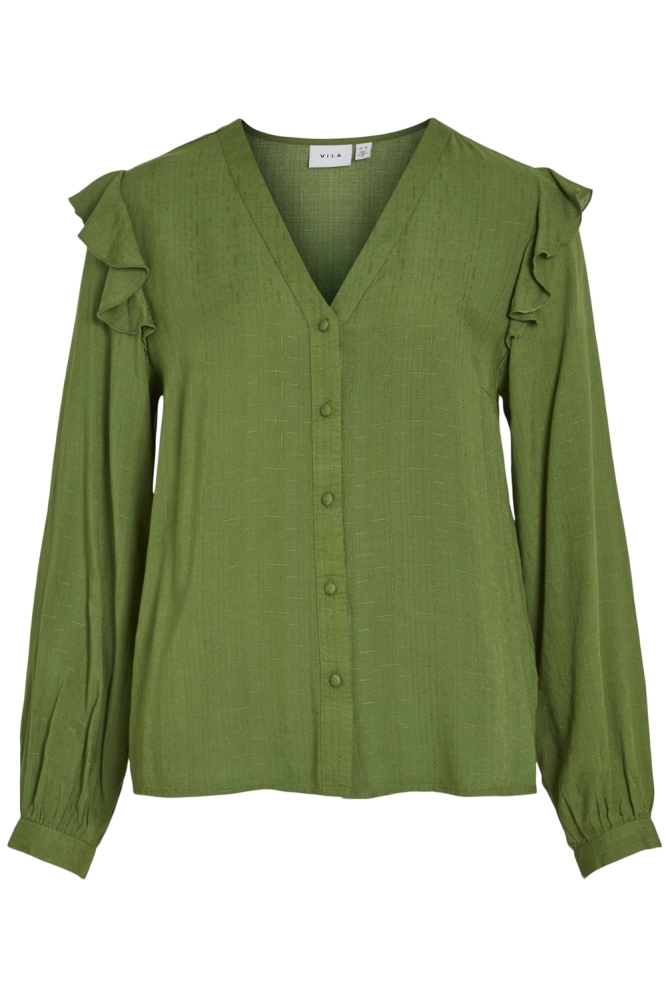 VIDESTINA V-NECK L/S TOP/PR/BF 14101043 CACTUS