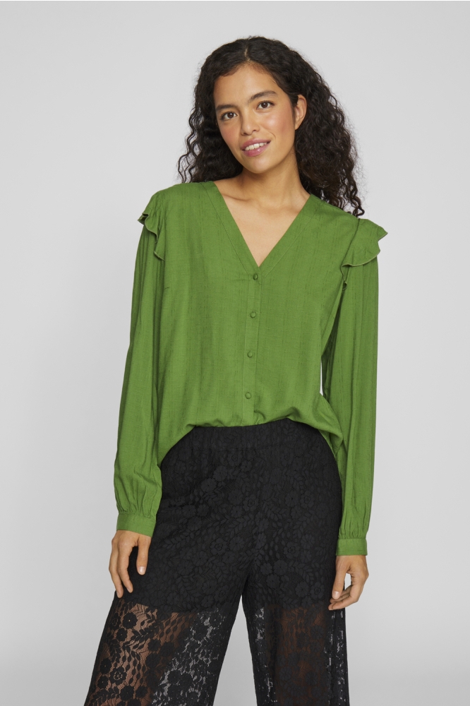 VIDESTINA V-NECK L/S TOP/PR/BF 14101043 CACTUS