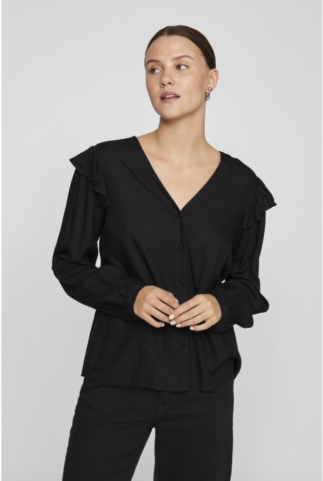 Vila videstina v-neck l/s top/pr/bf