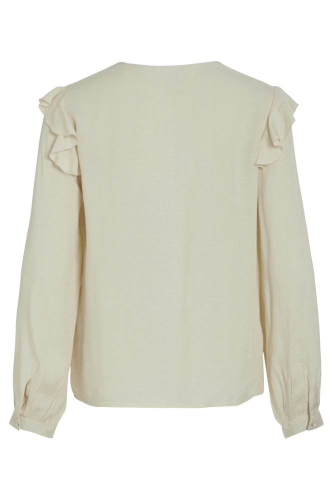 VIDESTINA V-NECK L/S TOP/PR/BF 14101043 BIRCH