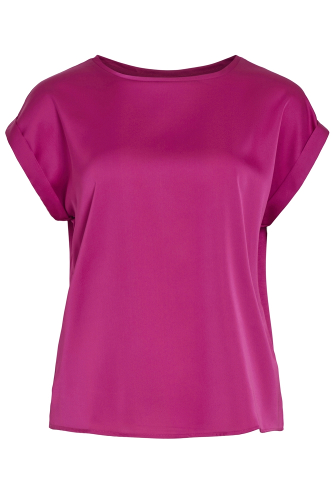 VIELLETTE S/S SATIN TOP - NOOS 14059563 Festival Fuchsia