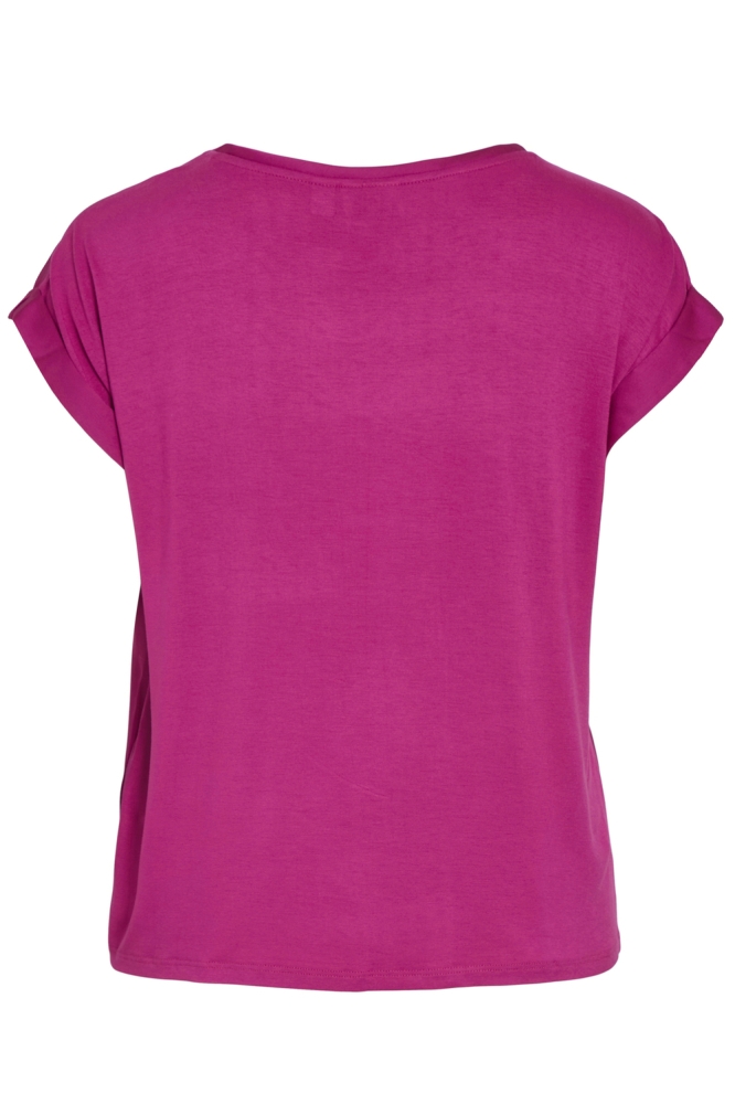 VIELLETTE S/S SATIN TOP - NOOS 14059563 Festival Fuchsia