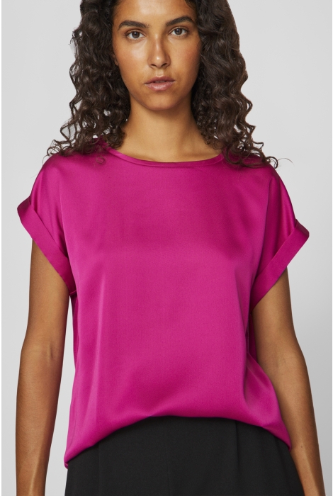 Vila viellette s/s satin top - noos