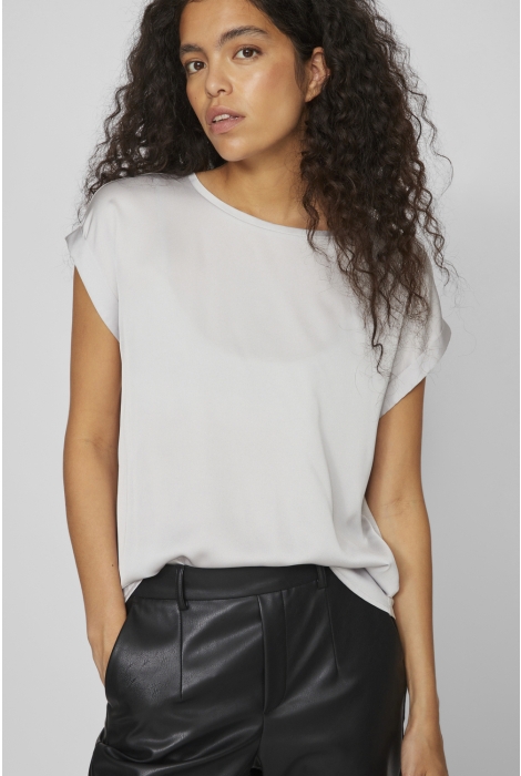 Vila viellette s/s satin top - noos