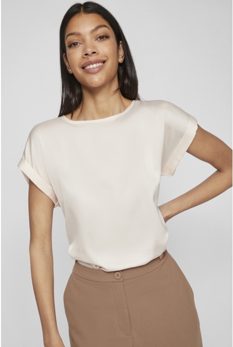 Vila viellette s/s satin top - noos