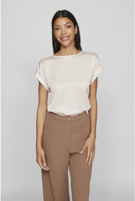 Vila viellette s/s satin top - noos