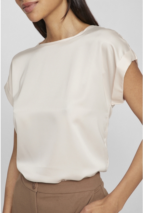 Vila viellette s/s satin top - noos