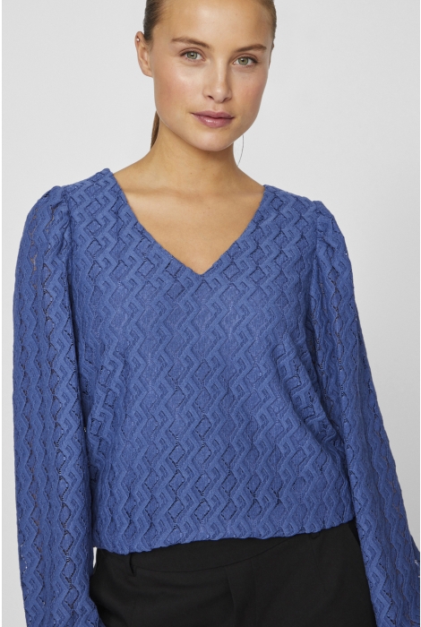 Vila viferya v-neck l/s top/r/bf