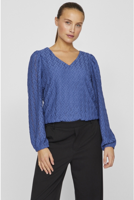 Vila viferya v-neck l/s top/r/bf