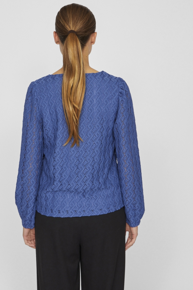 VIFERYA V-NECK L/S TOP/R/BF 14099604 BIJOU BLUE