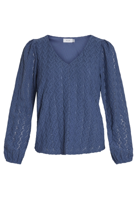 Vila viferya v-neck l/s top/r/bf