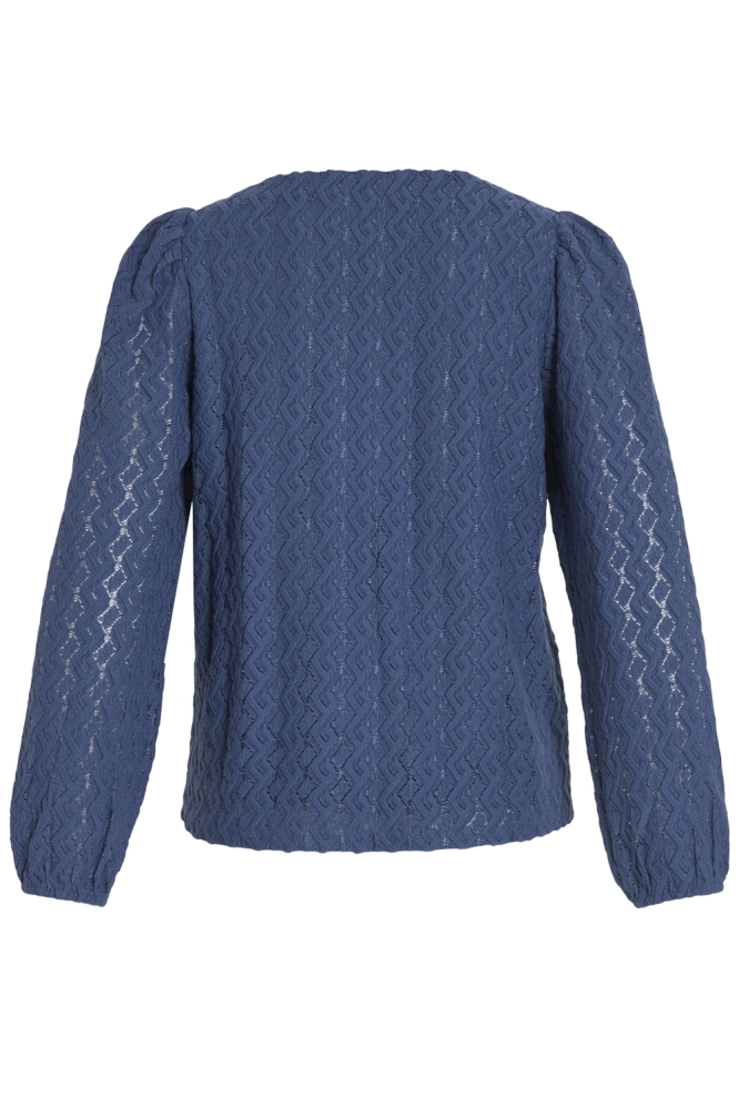 VIFERYA V-NECK L/S TOP/R/BF 14099604 BIJOU BLUE