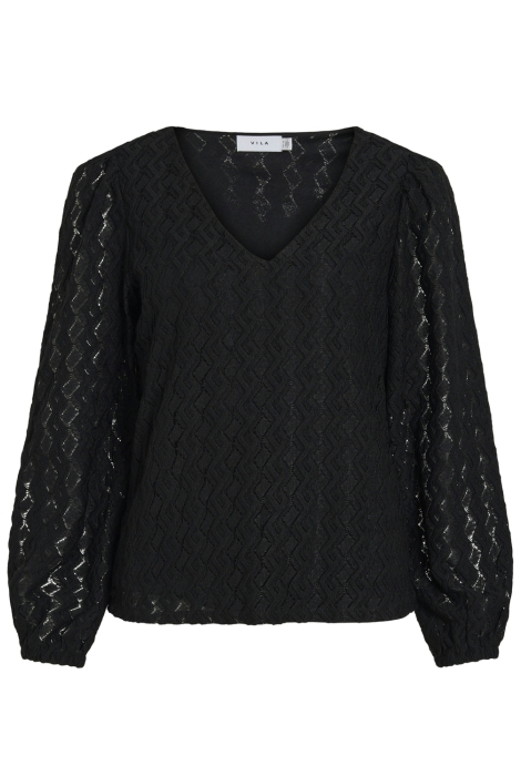 Vila viferya v-neck l/s top/r/bf