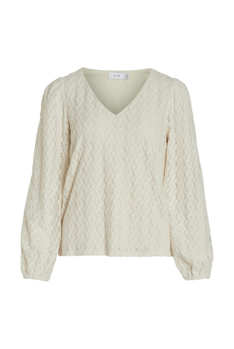 Vila viferya v-neck l/s top/r/bf