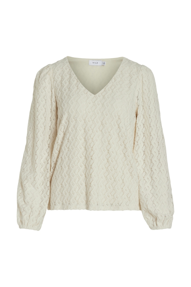 VIFERYA V-NECK L/S TOP/R/BF 14099604 BIRCH