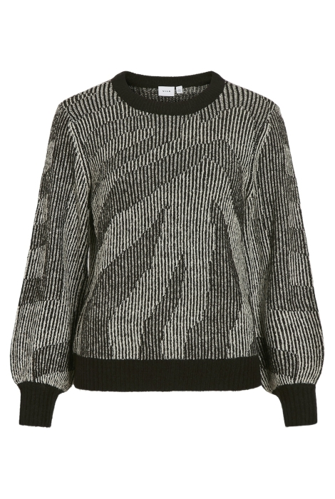 Vila vipinna l/s o-neck jacquard knit to