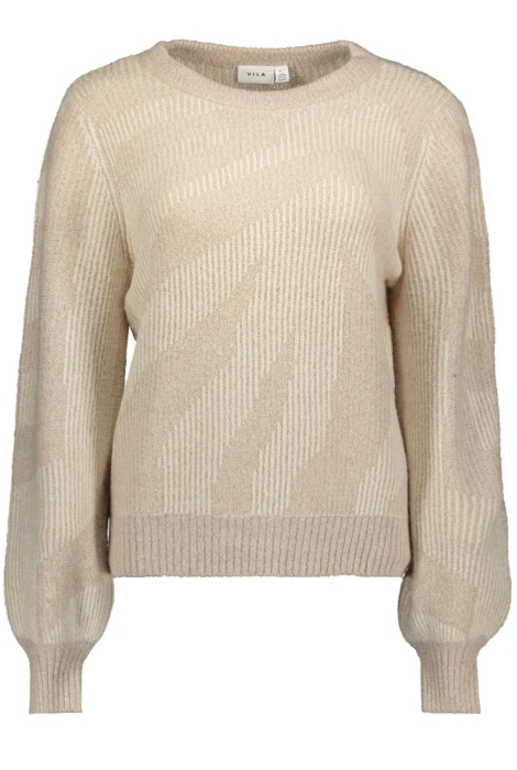 Vila vipinna l/s o-neck jacquard knit to