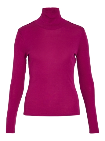 Vila Trui VIJOLINI ROLL NECK L/S TOP/R 14102279 Festival Fuchsia