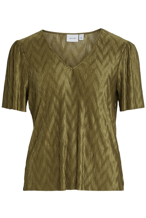 Vila viplira v-neck s/s top/r