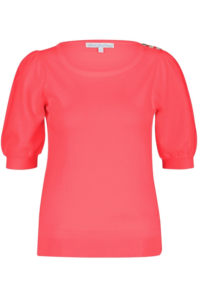 SWEET FINE KNIT AND BUTTONS SRB4231 CORAL