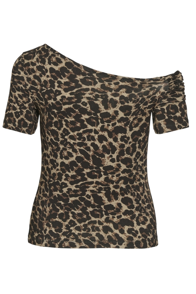 VISURI S/S PRINTED TWIST TOP 14106413 BLACK/LEO