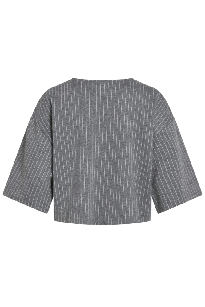 VIKEYA 3/4 TOP 14106871 MEDIUM GREY MEL/PINSTRIPE