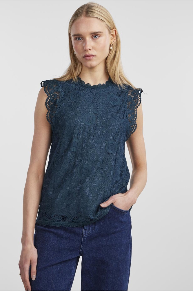 PCOLLINE SL LACE TOP NOOS 17120454 Reflecting Pond